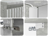 Bathroom Furniture Set 6 pcs Concrete Grey 3407234