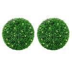 Artificial Boxwood Balls with LED Lights 2 pcs Green 55 cm 3335903