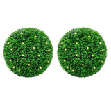 Artificial Boxwood Balls with LED Lights 2 pcs Green 55 cm 3335903