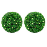 Artificial Boxwood Balls with LED Lights 2 pcs Green 55 cm 3335903