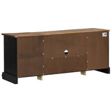 TV Cabinet HALDEN 2 Sliding Doors Black 150x40x60 cm Solid Wood 4018416