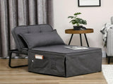 Fabric Sleeper Chair, Folding Chair Bed with Adjustable Backrest, Pillow, Side Pockets for Living T3398P377944