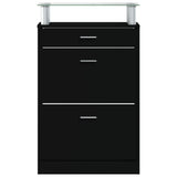 Shoe Cabinet Black 63x24x104 cm Engineered Wood 342564