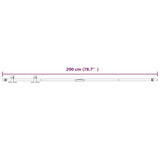 Mini Sliding Cabinet Door Kit Carbon Steel White 200 cm 151695
