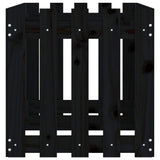 Garden Raised Bed with Fence Design Black 150x50x50 cm Solid Wood Pine 832494