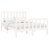 Bed Frame without Mattress White 160x200 cm Solid Wood Pine 3106714
