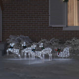 LED Reindeers 5 pcs White Fabric 3385889