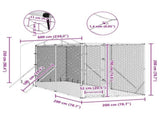 Outdoor Dog Kennel with Roof Silver 2x6x2.5 m Galvanised Steel 3190475