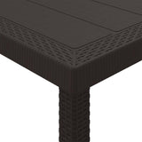 Garden Dining Table Brown 250 x 100 x 73 cm Poly Rattan 871693