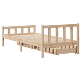 Bed Frame without Mattress 90x190 cm Single Solid Wood Pine 3301565