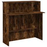 Reception Desk Smoked Oak 100x50x103.5 cm Engineered Wood 859028