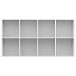 Book Cabinet/Sideboard High Gloss White 66x30x130 cm Engineered Wood 800159
