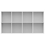 Book Cabinet/Sideboard High Gloss White 66x30x130 cm Engineered Wood 800159