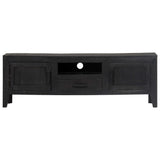 TV Cabinet Black 118x30x40 cm Solid Mango Wood 247985