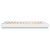 Bed Frame with LED without Mattress White 200x200 cm 3209765