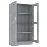 Vitrine Cabinet Grey Sonoma 82,5x30,5x150 cm Engineered Wood 815118