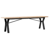 ZNTS Coffee Table Y-Frame 160x40x45.5 cm Solid Wood Pine and Steel 3282778