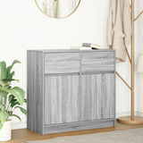 Sideboard with Drawer Grey Sonoma 80x34x76 cm Engineered Wood 861540