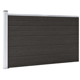 Fence Panel WPC 175x105 cm Black 148976
