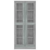 Vitrine Cabinet Grey Sonoma 82.5x30.5x185 cm Engineered Wood 815622