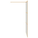 Walk-in Shower Wall Gold 115 x 195 cm Tempered Glass 42022055
