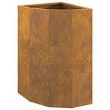 Corner Planter Rusty 30 x 30 x 50 cm Weathering steel 883681