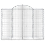 Arched Gabion Baskets 11 pcs 200x50x140/160 cm Galvanised Iron 3146371