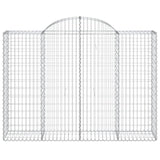 Arched Gabion Baskets 13 pcs 200x50x140/160 cm Galvanised Iron 3146373