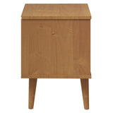 ZNTS Bedside Cabinet MOLDE Brown 40x35x48 cm Solid Wood Pine 350495