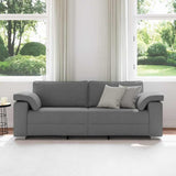 Sofa Dark Grey 219 x 77 x 82 cm Fabric 4105238