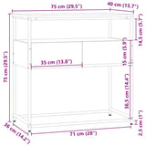 Console Table Sonoma Oak 75x40x75 cm Engineered Wood 834156