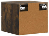 Wall-Mounted Bedside Cabinet 2 pcs Smoked Oak 34.5 x 33 x 40 cm 898986