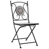 Garden Chair Set of 2 Grey Powder-coated iron and ceramic 46716