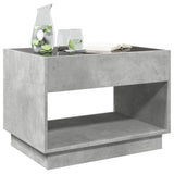 ZNTS Coffee Table with Infinity LED Concrete Grey 70x50x50 cm 847661