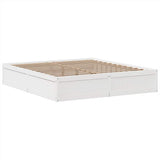 Bed Frame without Mattress White 180x200 cm Super King Solid Wood Pine 3323486
