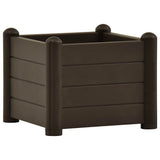 Garden Raised Bed PP Mocha 43x43x35 cm 313972