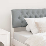 Upholstered Headboard Light Grey 100 cm Solid Pine Wood 879193
