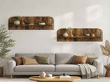 Wall Shelf 2 pcs Smoked Oak 102 x 13.5 x 37.5 cm 8014964