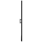 ZNTS Shower Door Frost Tempered Glass 91x195 cm Black 146662