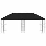 6 x 3 m Black Polyester and Steel 190 3375991