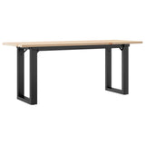 Coffee Table O-Frame 110x40x45 cm Solid Wood Pine and Steel 3282667