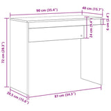 Desk Old Wood 90x40x72 cm Engineered Wood 855832
