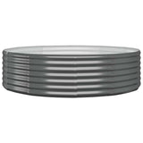 Garden Raised Bed Galvanised Steel 140x140x36 cm Anthracite 319021