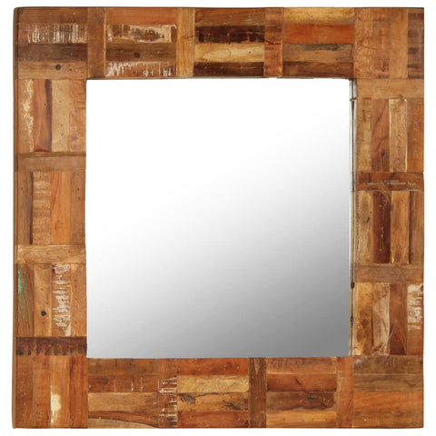 Wall Mirror Solid Reclaimed Wood 60x60 cm 246417