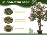 Set of Two Faux Rose Plants, with Pots T3398P344811