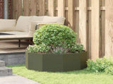 Planter Olive Green 90 x 90 x 35 cm Steel 883734