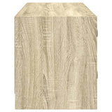 TV Cabinet with Glass Doors Sonoma Oak 102x37x42 cm 836408