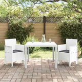 Garden Dining Set 3 pcs White Polypropylene 3378685