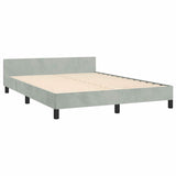 Bed Frame without Mattress Light Grey Queen Velvet 347606