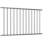 ZNTS Fence Panel Powder-coated Steel 1.7x1 m Black 145219